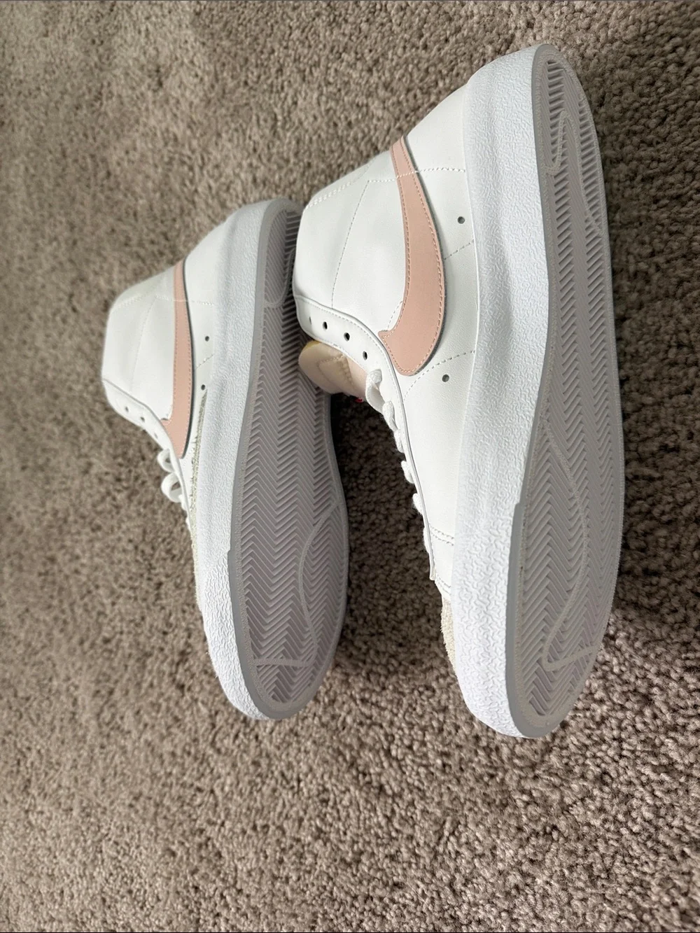 Nike White Low-Top Sneakers with Pink & Yellow Details
